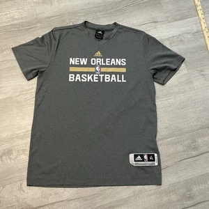 Adidas New Orleans Pelicans performance t shirt XL NBA Authentic vneck EUC - Picture 1 of 8
