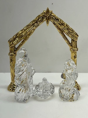 Gorham Holiday Traditions Crystal Nativity Set Four Piece With Case - Image 1 of 4
