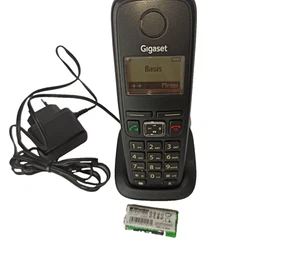 Gigaset AS320 H Schnurlostelefon Akkus Mobilteil Ladestation DECT Schwarz N1 - Bild 1 von 2