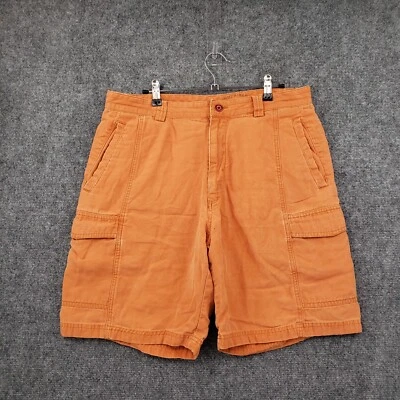 Pantalones Cortos Tommy Bahama Para Hombre 33 Naranja Relax Carga Tiro Medio Bolsillos Frente Plano Foto 1 de 4
