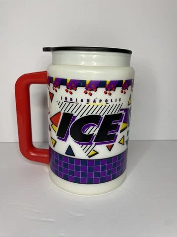 Vintage 1990s Indianapolis Ice Indiana Pacers Market Square Arena Refillable Mug Cover