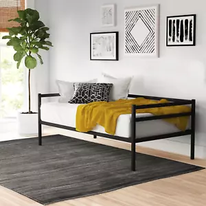 Marie Metal Single Daybed | Strong Steel Frame Indoor Split-Rail Day Time Beds F - Picture 1 of 12