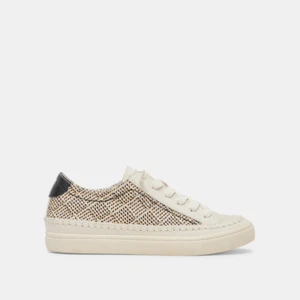 Dolce Vita Women's Zolen Sneakers, Style# 937095, Size 6, Black/Natural Raffia - Picture 1 of 15