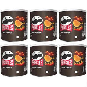 Pringles Hot und Spicy Stapelchips würzig und scharf 40g 6er Pack - Bild 1 von 1