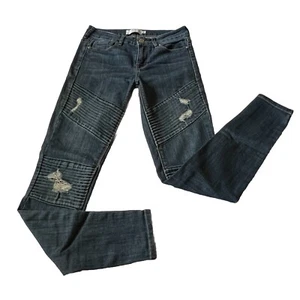 Kendall Kylie Womens Sz 25 Mid Rise Skinny Moto Stretch Destroyed Jeans  - Picture 1 of 14