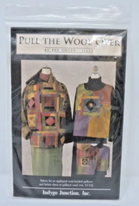 Pull The Wool Over Indygo Junction Pattern Koltz IJ653 Hooded Wool Pullover/Vest - Picture 1 of 4