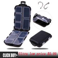 10 Compartments Fishing Tackle Box Lure Hook Rig Bait Kits Plastic Storage Case