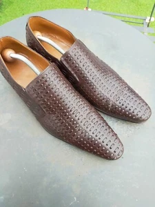 Mens Brown All Leather Slip on Loafers UK 11 (45). - Picture 1 of 10