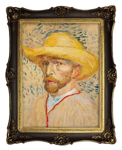 Van Gogh Selbstporträt art Bild 50x40 Mit Barock Rahmen A4VG1 - Picture 1 of 4