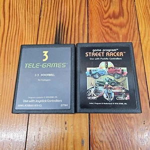 Vintage Atari Game bundle lot of 2- Street Racer and Football - Picture 1 of 12