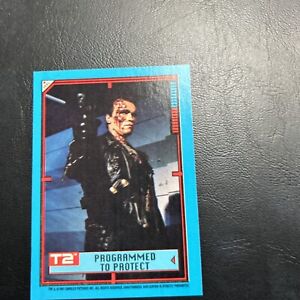 Autocollant 11d T2 Terminator 2 1991 Topps #37 Arnold Schwarzenegger programmé