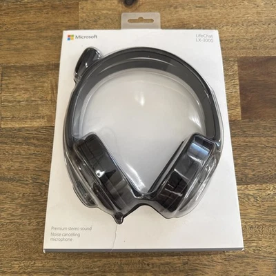 Microsoft LifeChat LX-3000 USB Stereo Headset JUG-00013 Black 1084 NEW Sealed - Image 1 of 3