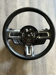 18-23 MUSTANG Heated Black Leather Paddle Shift Steering Wheel Radio Cruise OEM - Bild 1 von 6