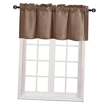  Valance Curtains for Kitchen Window Valances for 42"W x 18"L (Pack of 1) Tan - Image 1 of 4