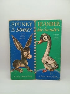 Spunky Der Esel/Leander The Gander David & Sharon Stearns 1945 GROSSES ZWILLINGSBUCH - Bild 1 von 8