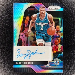 LARRY JOHNSON SP Silver Holo Auto 2024-25 Prizm NBA Basketball Card HORNETS - Picture 1 of 2