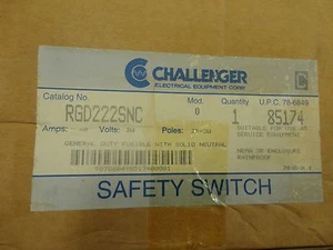 Challenger Electrical Equipment RGD222SNC Safety Switch 60A 240V 2P-3W - Picture 1 of 1