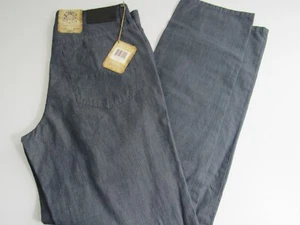 Pantalone chino uomo lavanderia inglese nuovo con etichetta 32 x 34 Walker Indigo 459 a righe nuovo! - Foto 1 di 13