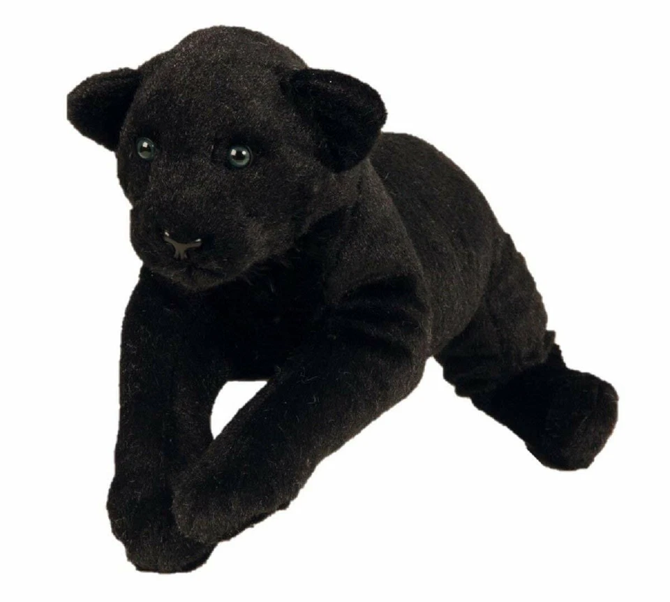 GESCHENKESTADL Plüschtier XL Panther schwarz 60cm Kuscheltier Stofftier Raubkatze Babypanther