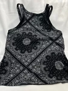 Lotto 3728 - Canotta Paisley Nera RUE 21 - Taglia M - Foto 1 di 3
