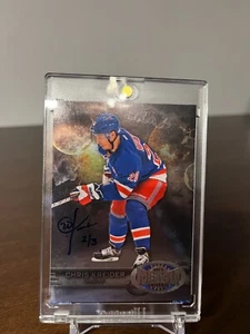 Chris Kreider 2012-13 Fleer Skybox Metal Universe Buybacks Rookie Auto /3!! - Picture 1 of 2