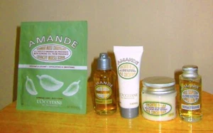 L'Occitane-Assorted , Travel Almond Body Care Products+FREE Scrub Packet-5 total - Picture 1 of 1