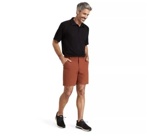 Ariat Men’s Chino Shorts Size 34 Waist Sequoia Red Dirt Rust Brown 8”Length NWOT - Picture 1 of 12