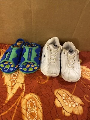 2 juegos de zapatillas suizas y sandalias multicolores para bebé niño talla K Foto 1 de 4