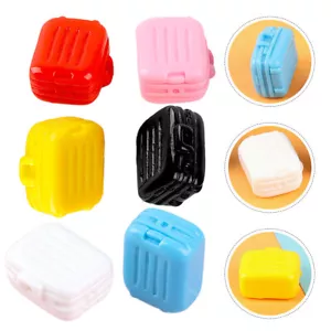 6Pcs Doll House Miniature Luggage Case Mini House Suitcase Accessory Mini House - Picture 1 of 17