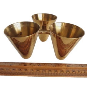 RAR Messing 3 Kegel MCM Gunnar Ander Schweden Ystad-Metall Kegel Kerzenhalter - Bild 1 von 6