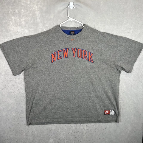 A1 Vintage Nike Team New York Knicks Center Swoosh T Shirt Adult 4XL Gray Mens Cover