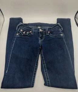 True Religion Junior Jeans Dark Wash Skinny Size 25 - Picture 1 of 10