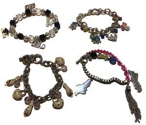 Lot of 4 Charm Bracelets Disney Grad True Friend - Picture 1 of 5
