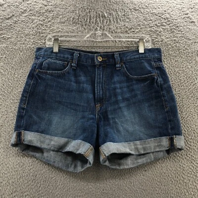 Calvin Klein Cut-Off Shorts Womens 30/10 (actual 34x4.5) Blue Denim Mid Rise Zip - Image 1 of 4