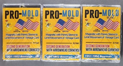 3x Pro Mold MH51SA 1951-1952 Bowman w/ Sleeve 35pt Magnetic Holder One Touch