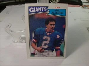 1987 Topps Football #19 - Raul Allegre - New York Giants  87-012 - Picture 1 of 2