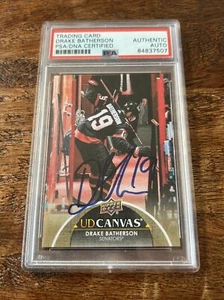 Drake Batherson IP Signed UD Canvas Card Psa Dna Coa Slab Senators Autographed - Picture 1 of 2