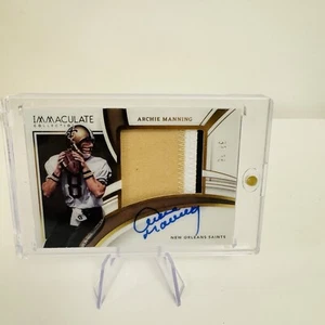 2022 Immaculate Football Archie Manning 3 Color Game Worn Patch Autograph /75 - Picture 1 of 3