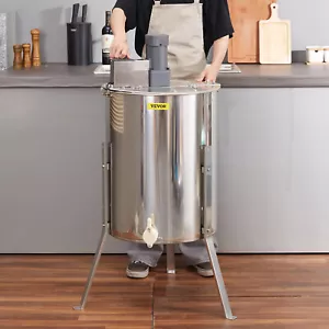 VEVOR Estrattore di Miele Elettrico 140W 4/8 Favi in Acciaio Inox per Apicoltura - Photo 1/12