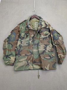 VTG US Military Men's Cold Weather Field Jacket Woodland Camouflage • Large - Picture 1 of 11