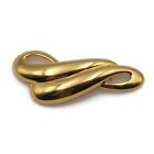 Trifari™ Gold Tone Openwork Swirl Fashion Brooch Scarf Lapel Pin