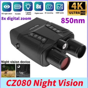 CZ080 Night Vision Binoculars Goggles HD IR 4K 8X Digital Zoom Hunting Wildlife - Picture 1 of 23