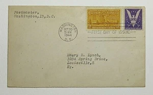 E18 - 1944 Special Delivery 17 Cent First Day Cover Washington DC Motorcycle - Picture 1 of 2