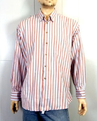euc Tom James Colorful Striped Button Down Dress Shirt sz XL - Image 1 of 2