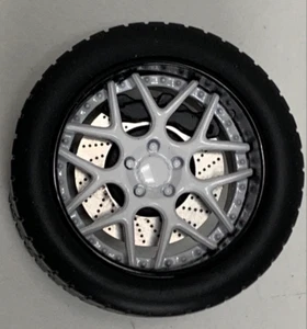 1/18 AB Models Wheels and Tires Set Sky Forged wheels White Black AB1003B - Picture 1 of 2
