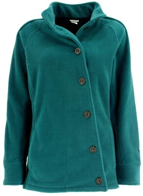 БЕЛЫЙ SIERRA F4251W ЖЕНЩИН KAVINA ПОЛИЭСТЕР ФЛИС PEACOAT КУРТКА, СРЕДНИЙ - Изображение 1 из 2