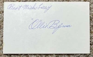 Ollie Bejma signed card - Browns White Sox debut 1934 - personalized - Picture 1 of 1