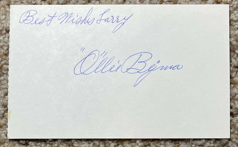 Cartão assinado por Ollie Bejma - Browns White Sox estreia 1934 - personalizado - Imagem 1 de 1