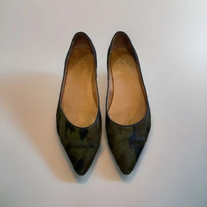 ALL BLACK Brand Camo Fur Flats 8.5 39 - Picture 1 of 5