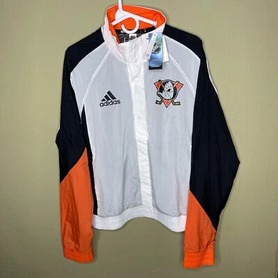 Новый Adidas Anaheim утки винтажный логотип Bomber куртка мужской размер большой НХЛ хоккей - Изображение 1 из 4